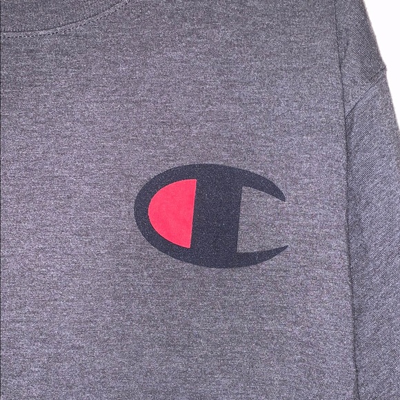 Champion Gray Short Sleeve Athletic Shirt with Iconic Logo Men’s Large - Picture 2 of 5